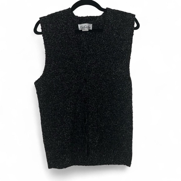 Stitches Charcoal and Black Knit Sweater - Picture 3 of 8